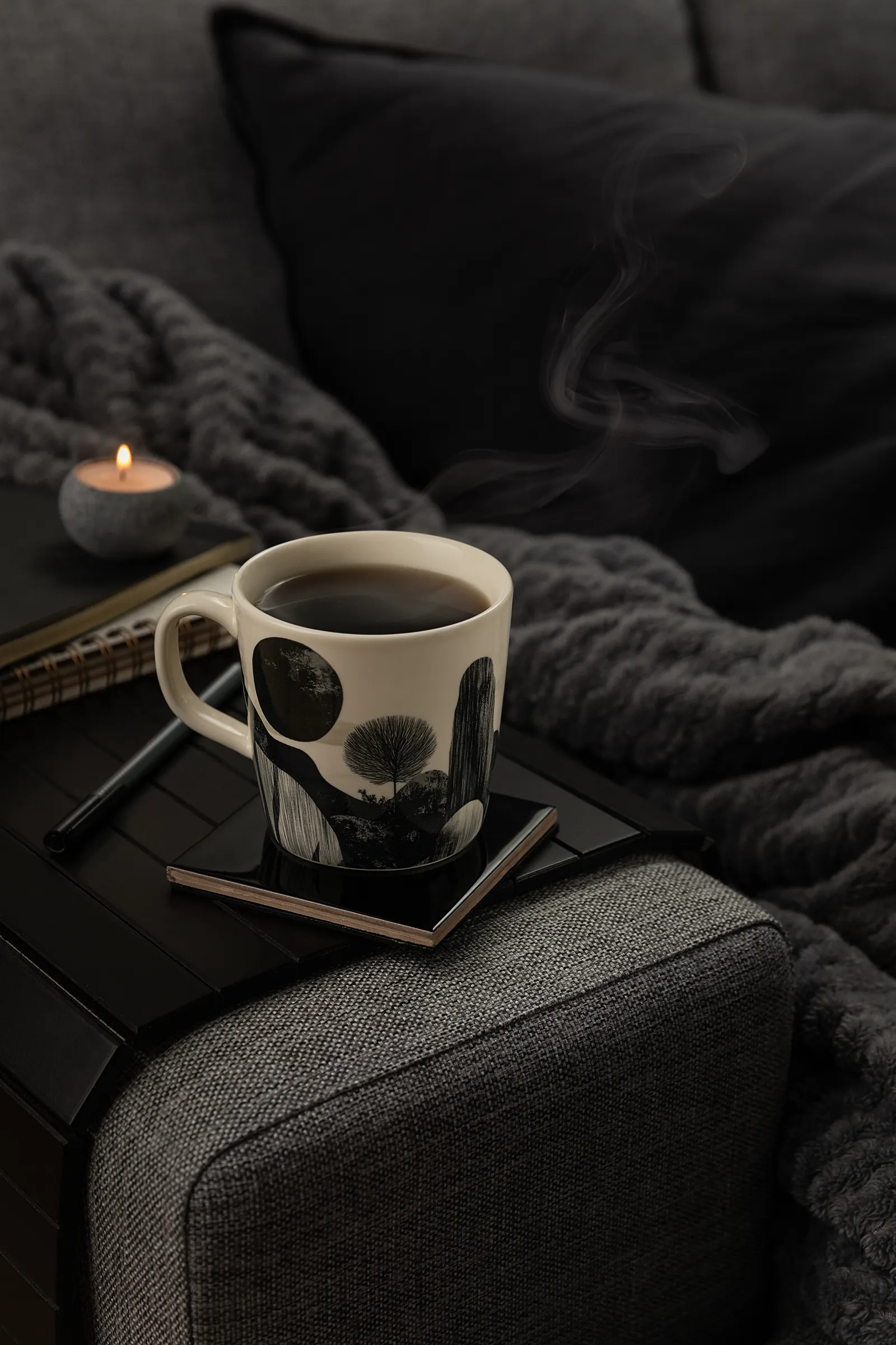 En vy över monokrom tystnad